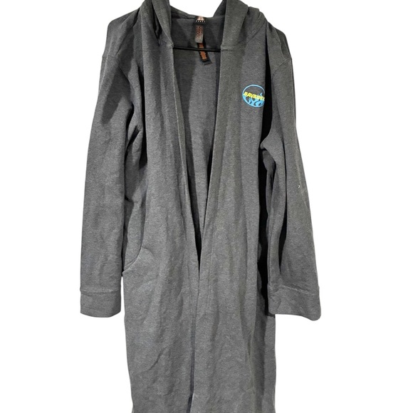 Savage X Fenty Other - Savage x Fenty Dark‎ Grey Long Hooded Bathrobe House Size Small